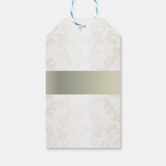 legant, chic, kant, meisje Silhouette Cadeaulabel (Achterkant)