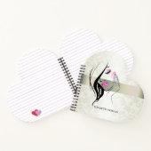 legant, chic, kant, meisje Silhouette Notitieboek (Binnen)