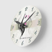  legant, chic, kant, meisje Silhouette Ronde Klok (Hoek)