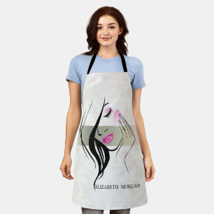 legant, chic, kant, meisje Silhouette Schort