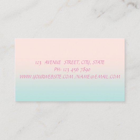  legant, chic, kant visitekaartje (Achterkant)