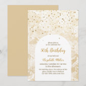 legant Gold Glitter 50e verjaardag Kaart (Voorkant / Achterkant)
