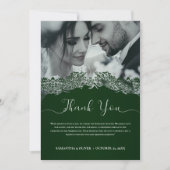 Legant Green Wedding Bedankt Card (Voorkant)