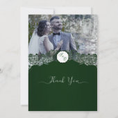 Legant Green Wedding Bedankt Card (Achterkant)