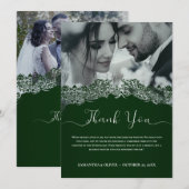 Legant Green Wedding Bedankt Card (Voorkant / Achterkant)