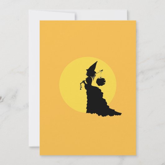  legant heks Victoriaans halloween Partij Kaart (Achterkant)