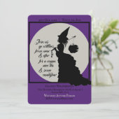  legant heks Victoriaans halloween Partij Kaart (Staand voorkant)