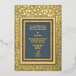  legant Indian Mughal Wedding Folie Uitnodiging