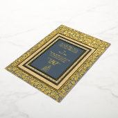 legant Indian Mughal Wedding Folie Uitnodiging (Gedraaid)