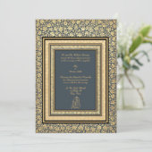  legant Indian Mughal Wedding Kaart (Staand voorkant)