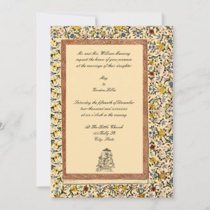  legant Indische Floral Wedding Kaart
