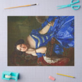  legant Lady in Blue Dress-ontkoppeling Tissuepapier (Craft)