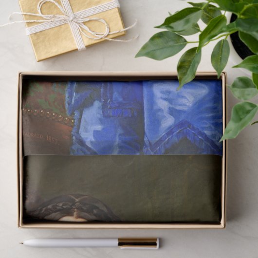 legant Lady in Blue Dress-ontkoppeling Tissuepapier (Geschenk)