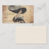 legant Lady in het Pet van de Veer Visitekaartjes (Voorkant / Achterkant)