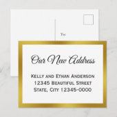 Legant ons nieuwe adres Bewegende Aankondiging Briefkaart (Voorkant / Achterkant)