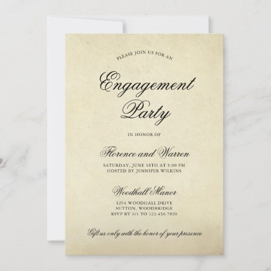  legant partij voor formele verbintenissen kaart (Voorkant)