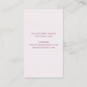 Legant Pink Marble Therapist Visitekaartje (Achterkant)
