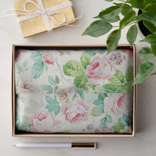 legant Roos van plantaardig Tissuepapier (Geschenk)