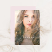 Legant Script Blush Photo Graduparty Kaart