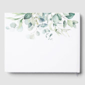 Legant Script Green Foliage Weduwnaar Guest Book Gastenboek (Achterkant)