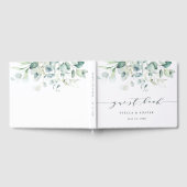 Legant Script Green Foliage Weduwnaar Guest Book Gastenboek (Volledig)