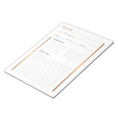 legant uit de keuken van het blanco recept notitieblok (Schuin)