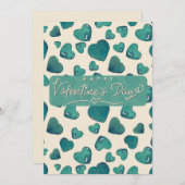 legant Watercolor Valentine's Day Card Feestdagenkaart (Voorkant / Achterkant)