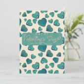 legant Watercolor Valentine's Day Card Feestdagenkaart (Staand voorkant)