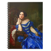 legante dame in blauw dress notitieboek (Voorkant)