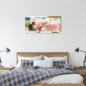 legante dame in roze canvas afdruk (Insitu (Slaapkamer))