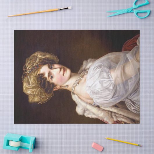  legante dame in witte parels ontkoppelen tissuepapier (Craft)