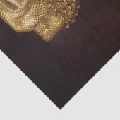 legante dame in witte parels ontkoppelen tissuepapier (Detail)