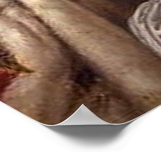 legante dame in witte parels poster (Hoek)