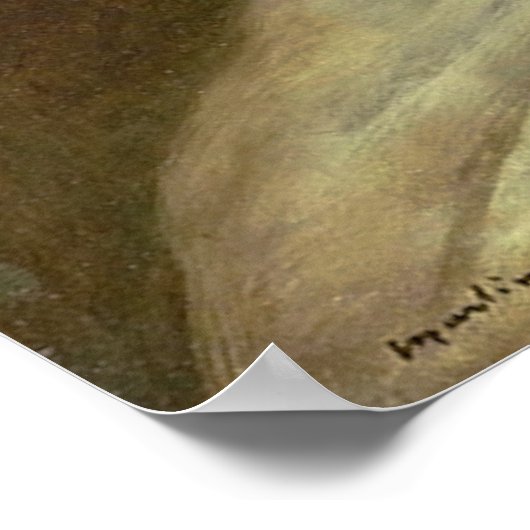  legante dame met Rozen Poster (Hoek)