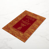  legante Indiase Folie bruiloft Folie Uitnodiging (Gedraaid)