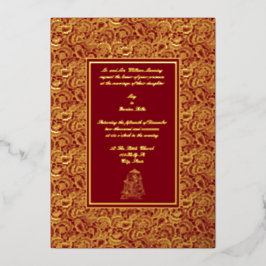  legante Indiase Folie bruiloft Uitnodiging