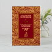  legante Indiase Folie bruiloft Uitnodiging (Staand Voorkant)