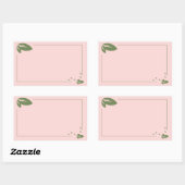 Legante leafy rechthoek sticker (Vel)