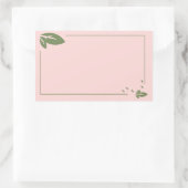 Legante leafy rechthoek sticker (Tas)