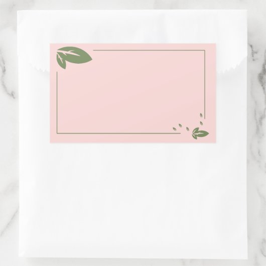 Legante leafy rechthoek sticker (Tas)