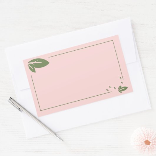 Legante leafy rechthoek sticker (Envelop)