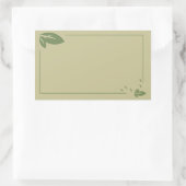 Legante leafy rechthoek sticker (Tas)