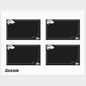 Legante leafy rechthoek sticker (Vel)