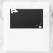 Legante leafy rechthoek sticker (Tas)