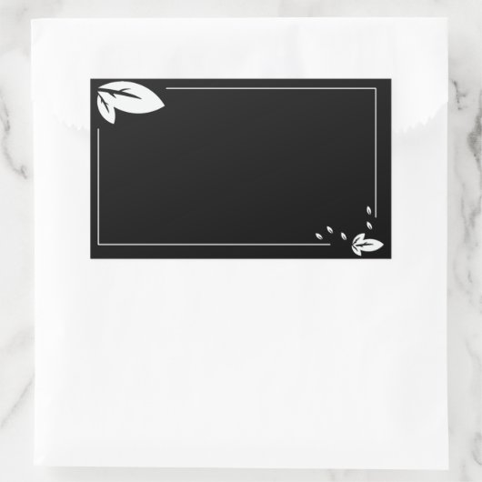 Legante leafy rechthoek sticker (Tas)