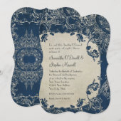  legante paren schotelToile Floral Damask Kaart (Voorkant / Achterkant)