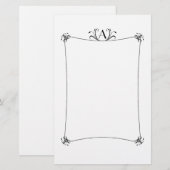  legante rand met monogram briefpapier (Voorkant / Achterkant)