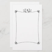  legante rand met monogram briefpapier (Voorkant / Achterkant)