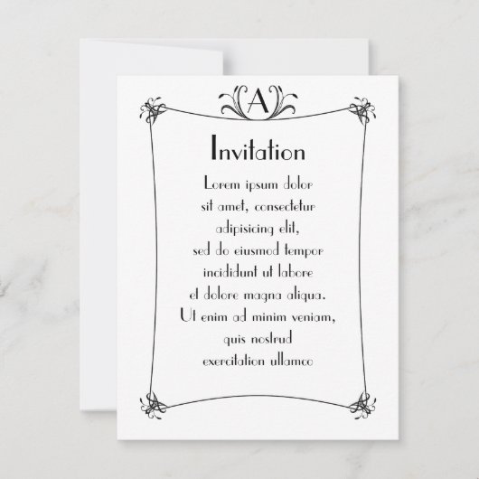  legante rand met monogram kaart (Voorkant)