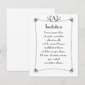  legante rand met monogram kaart (Voorkant / Achterkant)